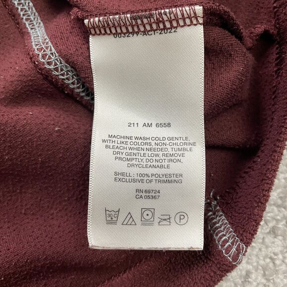 Columbia Sweatshirt Women Small Maroon Fleece 1/4 Zip High Neck Pullover Outdoor - Picture 4 of 10